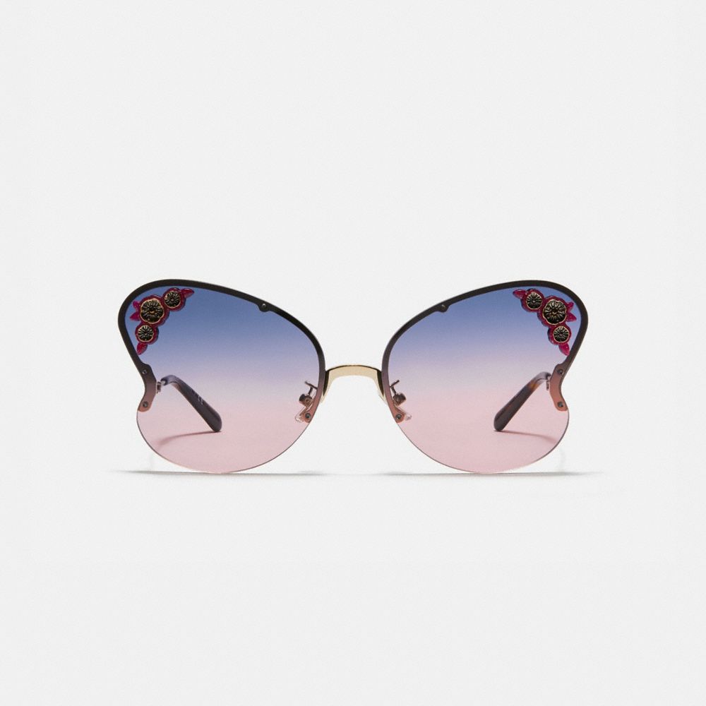 coach aviator sunglasses butterfly