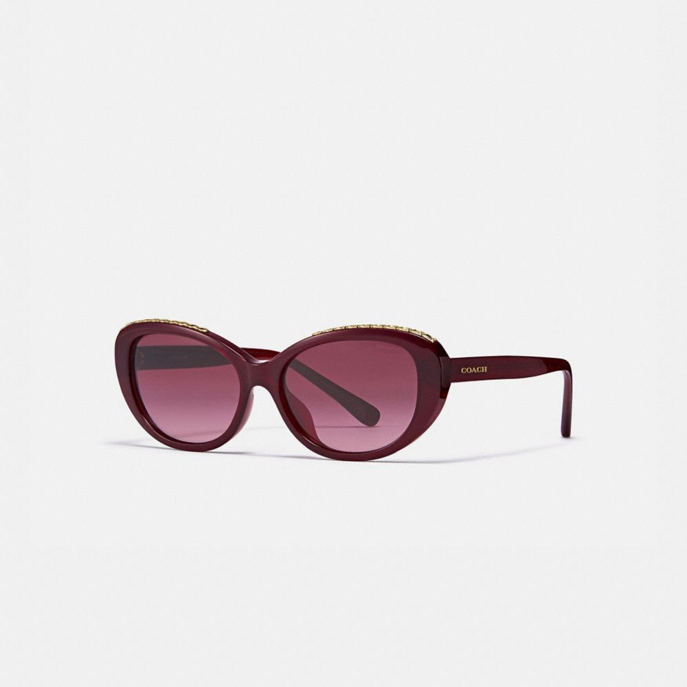 COACH Signature Chain Cat Eye Sunglasses