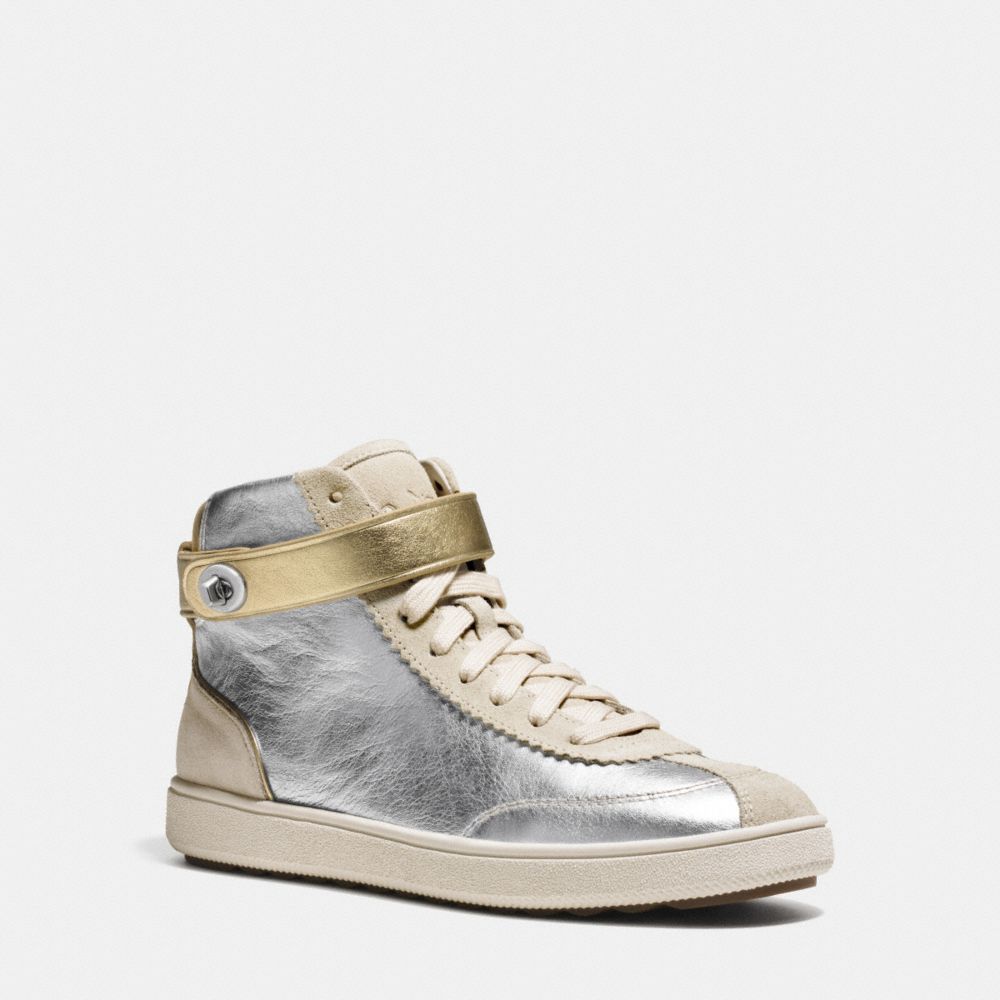 coach gold sneakers