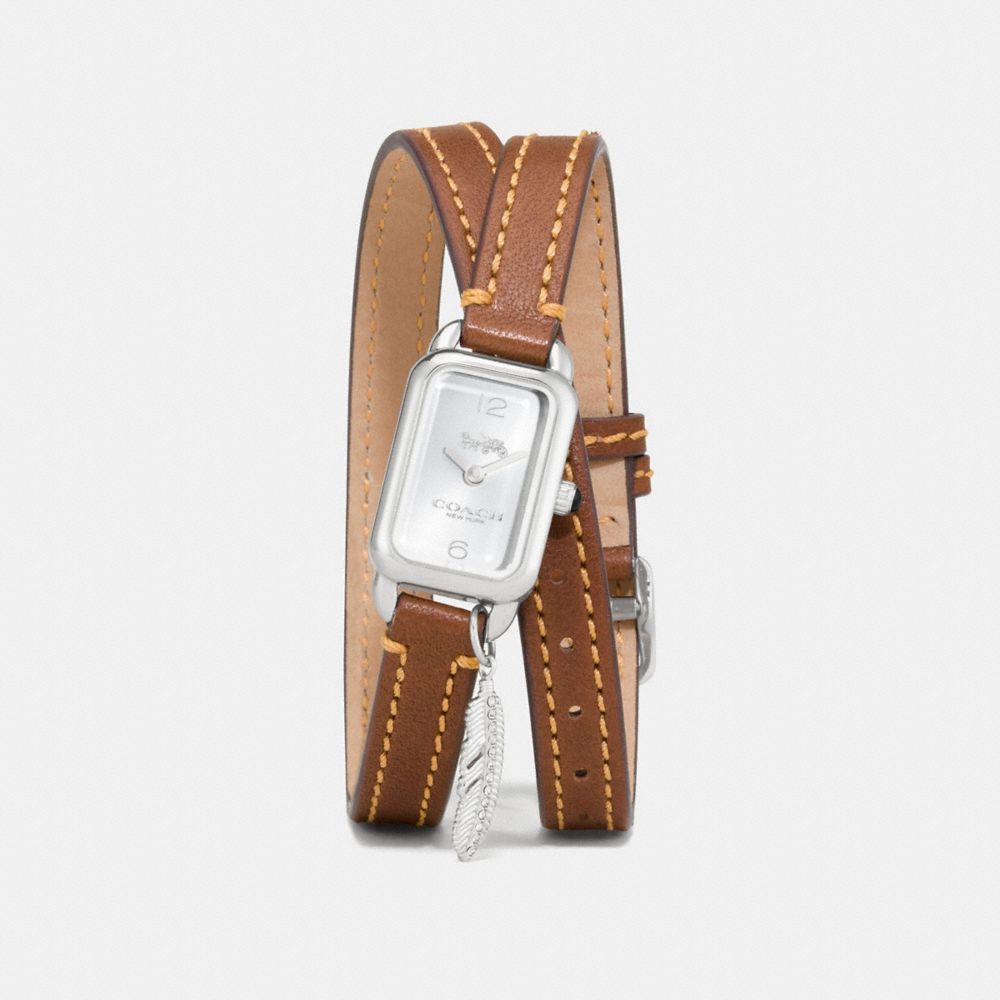 Coach Outlet Ludlow Double Wrap Watch With Charm 17mm X 24mm