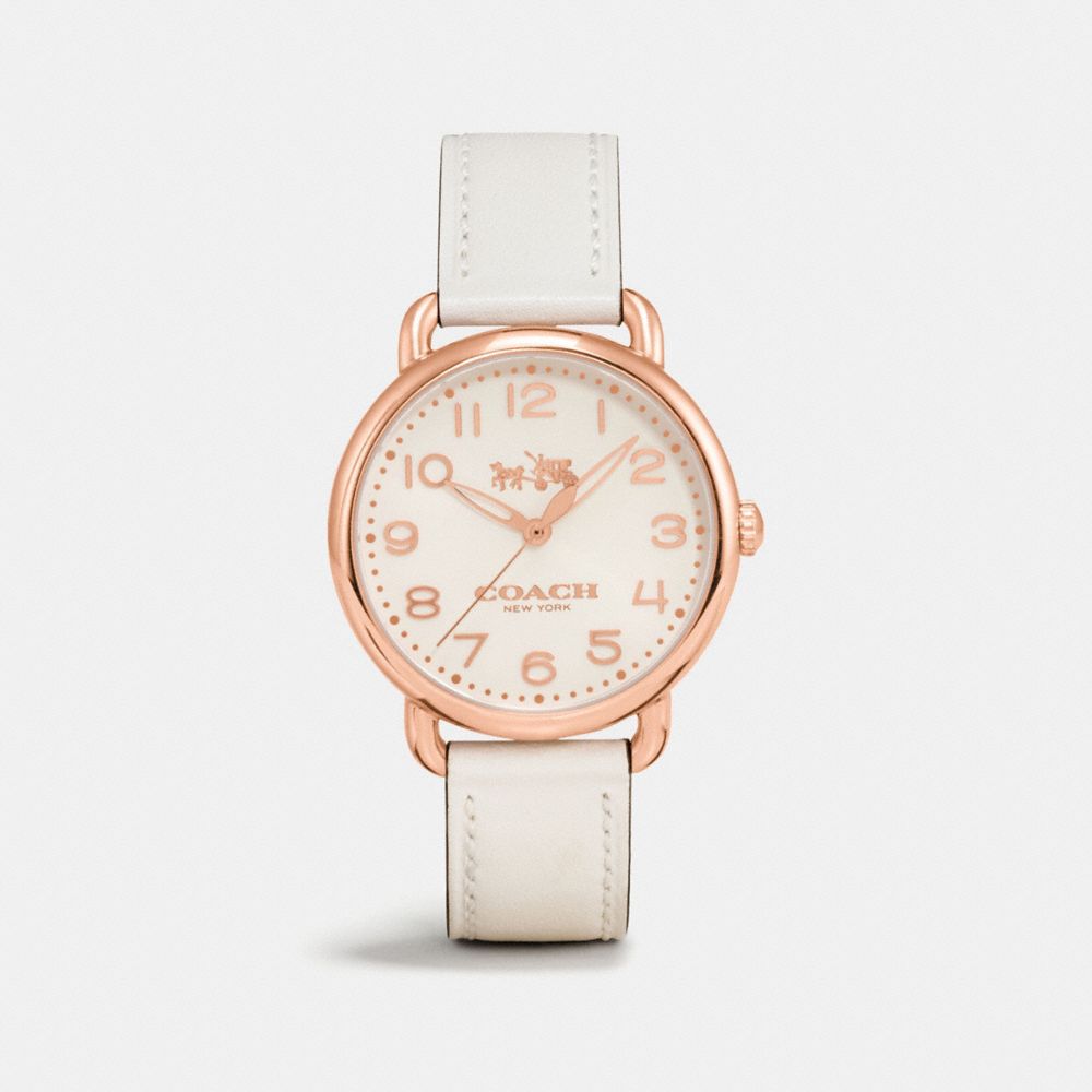 coach delancey watch rose gold